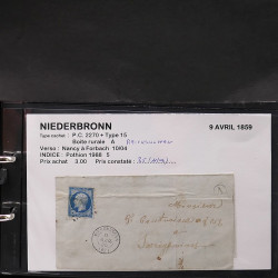 Collection Marcophilie Strasbourg et Alsace classique en un album.