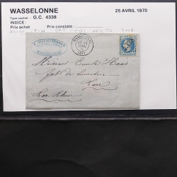 Collection Marcophilie Strasbourg et Alsace classique en un album.