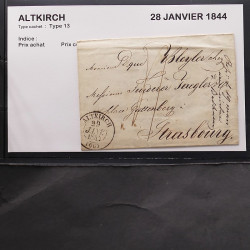 Collection Marcophilie Strasbourg et Alsace classique en un album.