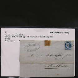 Collection Marcophilie Strasbourg et Alsace classique en un album.