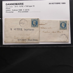 Collection Marcophilie Strasbourg et Alsace classique en un album.