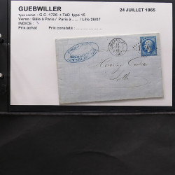 Collection Marcophilie Strasbourg et Alsace classique en un album.