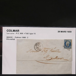 Collection Marcophilie Strasbourg et Alsace classique en un album.