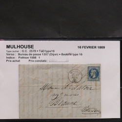 Collection Marcophilie Strasbourg et Alsace classique en un album.