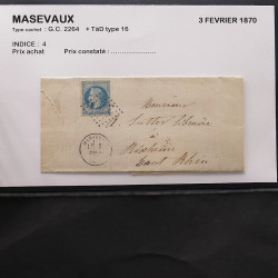 Collection Marcophilie Strasbourg et Alsace classique en un album.