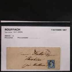 Collection Marcophilie Strasbourg et Alsace classique en un album.