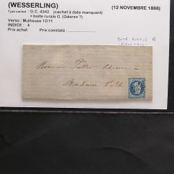 Collection Marcophilie Strasbourg et Alsace classique en un album.