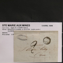 Collection Marcophilie Strasbourg et Alsace classique en un album.