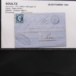 Collection Marcophilie Strasbourg et Alsace classique en un album.