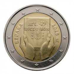 2 euros commémorative Espagne 2026 - Handicap et Inclusion.