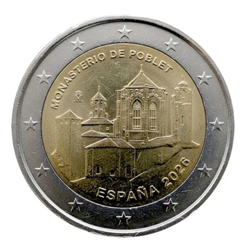 2 euros commémorative Espagne 2026 - Monastère de Poblet.