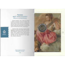 2 euros commémorative Saint Marin 2026 - Titien en coffret BU.