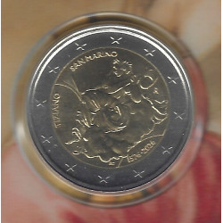 2 euros commémorative Saint Marin 2026 - Titien en coffret BU.