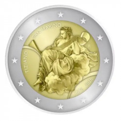 2 euros commémorative Saint Marin 2026 - Titien en coffret BU.