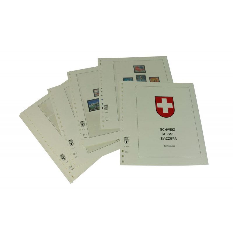 Feuilles préimprimées Lindner-T Suisse 2023-2024.