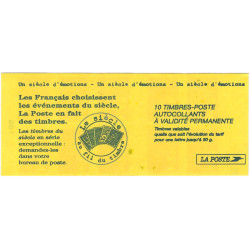 Carnet de 10 timbres Marianne de Luquet N°3085-C6a carré noir.