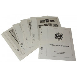 Feuilles préimprimées Lindner-T USA Timbres franchise postale 2022-2024.