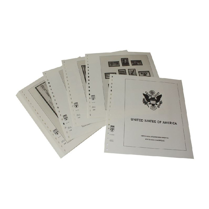 Feuilles préimprimées Lindner-T USA Timbres franchise postale 2022-2024.