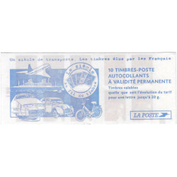 Carnet de 10 timbres Marianne de Luquet N°3419-C5a carré noir.