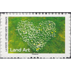 Timbre autoadhésif de France N°2377A, Cœur - Land Art.