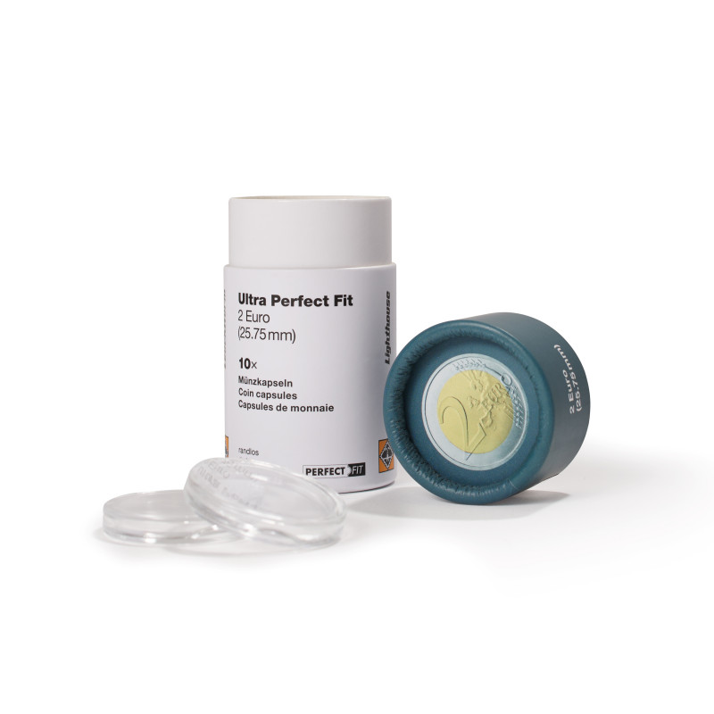 Capsules rondes ULTRA PERFECT FIT pour pièces de 2 euros.