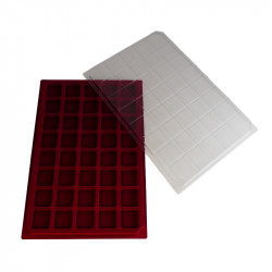 Lot de 2 plateaux en velours pour 80 muselets de champagne.