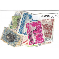 Serbie 50 timbres de collection tous différents.