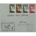 Cameroun série Spitfire oblitérés sur enveloppe avec flamme 8-12-1940.