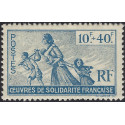 France Libre timbre N°7 œuvres de solidarité française neuf**.