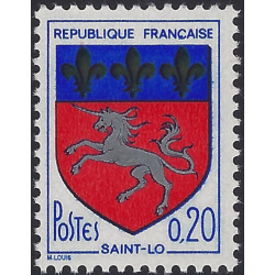 Blason Saint-Lô timbre de France N°1510h variété neuf**.