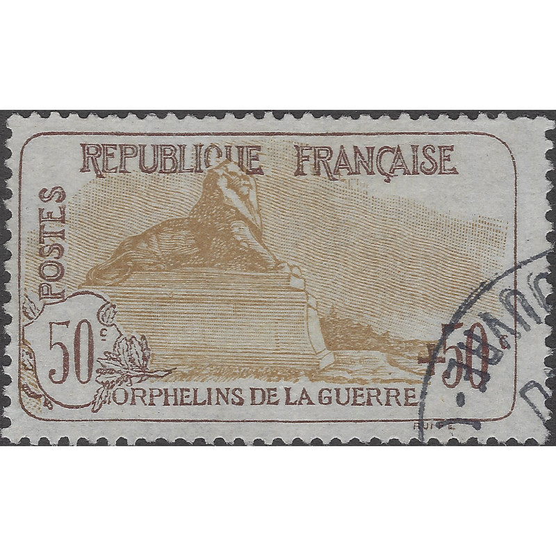 Le Lion de Belfort timbre de France N°153 oblitéré.