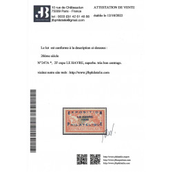 Le Havre timbre de France N°257A neuf*.