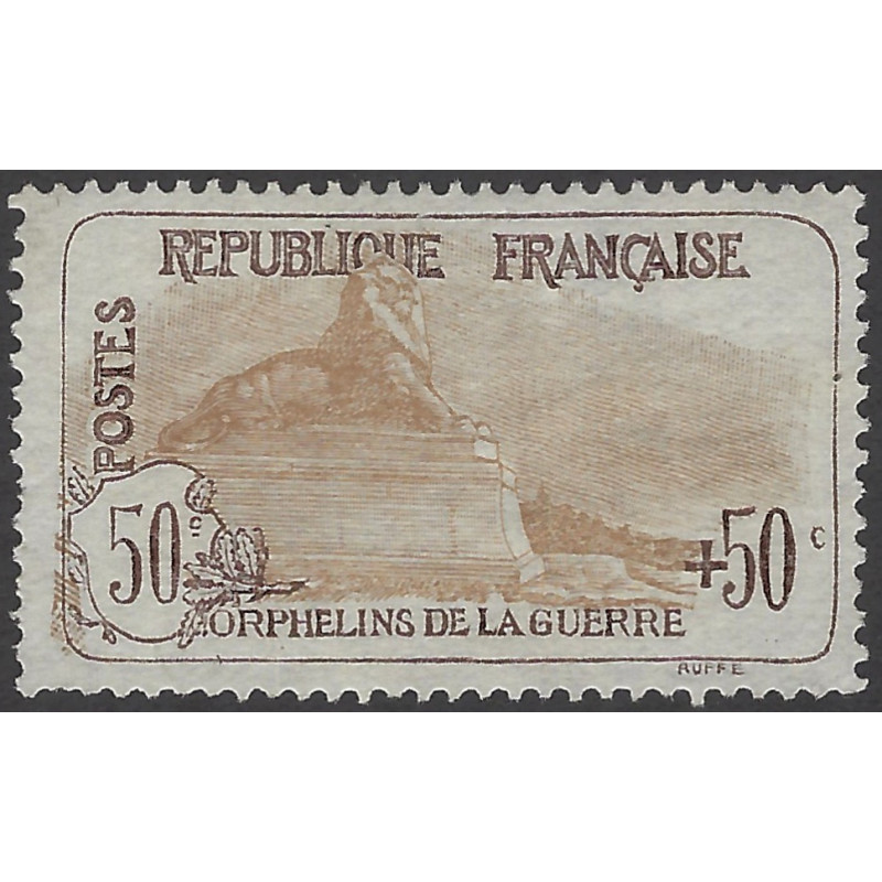 Le Lion de Belfort timbre de France N°153 neuf (*).