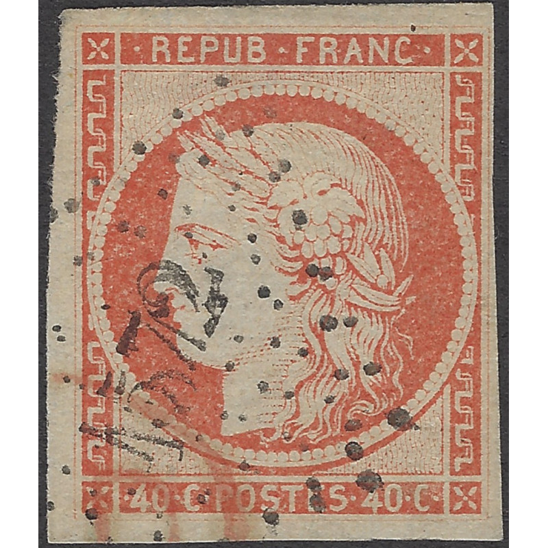 Cérès timbre de France N°5 oblitéré.