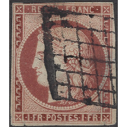 Cérès timbre de France N°6A rouge brun oblitéré, R.