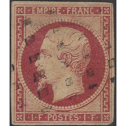 Empire non dentelé timbre de France N°18 oblitéré.