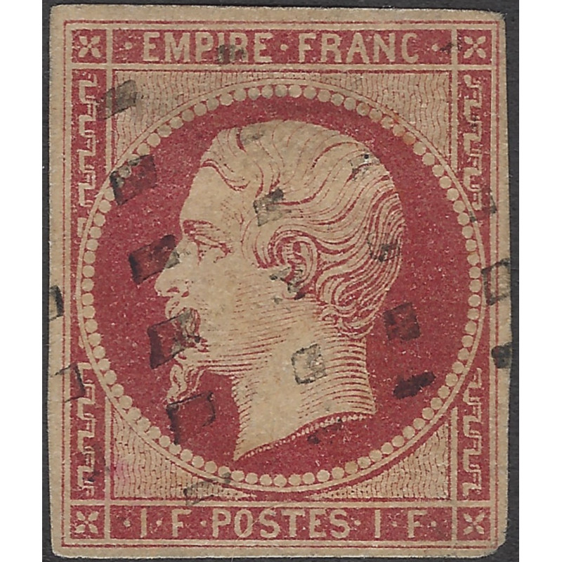 Empire non dentelé timbre de France N°18 oblitéré.