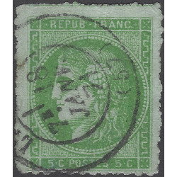 Bordeaux timbre de France N°42B percé en ligne oblitéré, R.