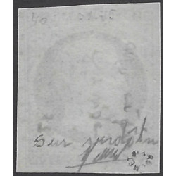Présidence timbre de France N°10a bleu foncé oblitéré.