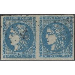 Bordeaux timbre de France N°45A paire oblitéré Ancre.