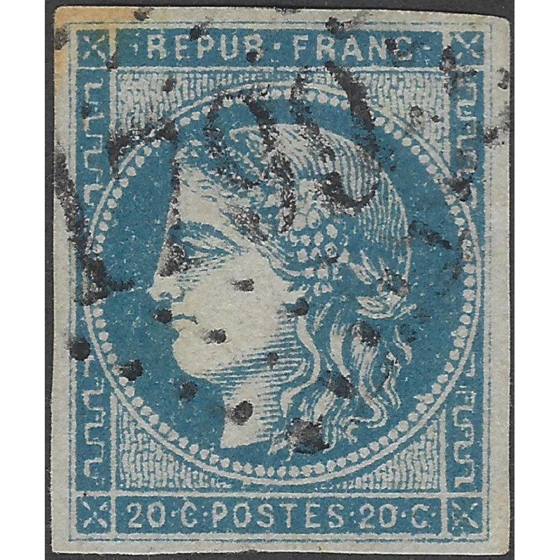 Bordeaux timbre de France N°45C oblitéré.