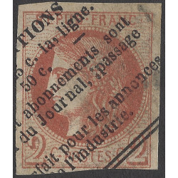 Bordeaux timbre de France N°40B annulation typographique.