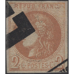 Bordeaux timbre de France N°40B annulation typographique.