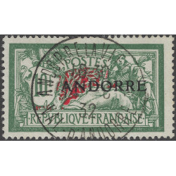 Andorre Français timbre N°22 Merson oblitéré.