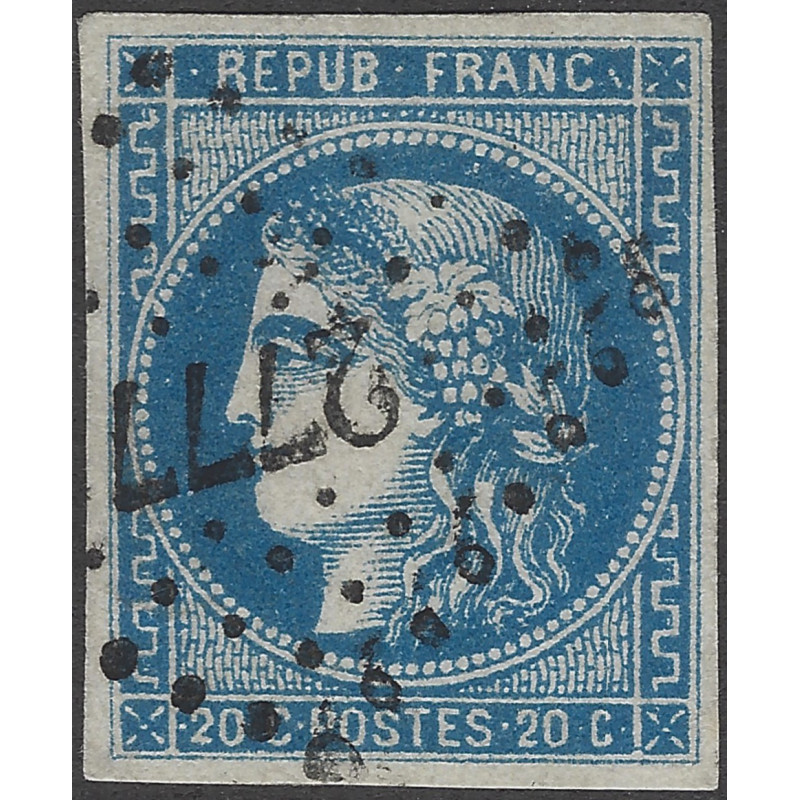 Bordeaux timbre de France N°46Ba oblitéré PC du GC.