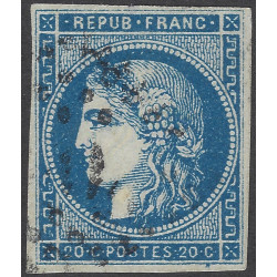 Bordeaux timbre de France N°45A oblitéré.