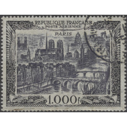 Timbre poste aérienne N°29 Paris oblitéré.