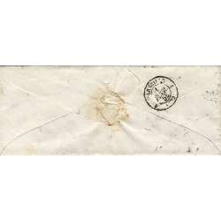 Présidence timbre de France N°10 oblitéré PC 1762 sur enveloppe de Loriol 1853.