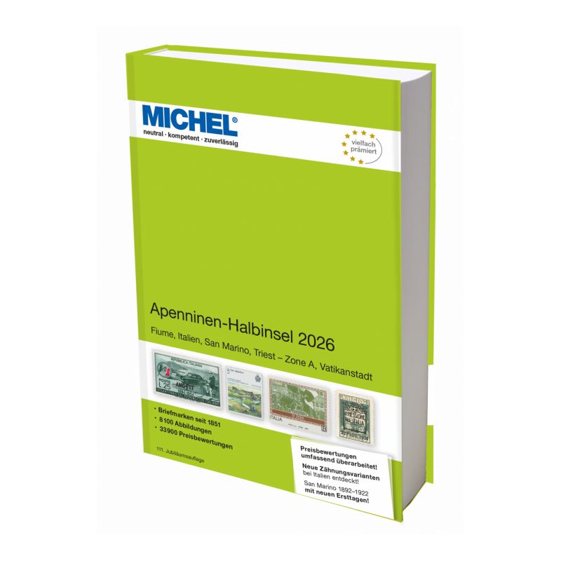 Catalogue de cotation Michel timbres de la péninsule italienne 2026.