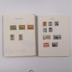 Vrac philatélique de timbres du monde neufs et oblitérés en un carton.